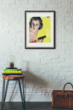 Vintage Pulp Fiction Portrait | Original Painting | Smoking Gun By Johnnyinthe56