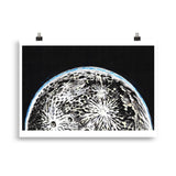 Space Art. Moon Rise Prints & Poster. By Johnnyinthe56