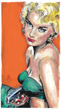 Vintage Pulp Fiction Portrait | Original Painting | Annie Get Your Gun By Johnnyinthe56