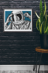 Astronaut Portrait | Space Art | Original Painting | Johnnyinthe56