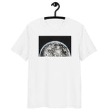 Space Art Moon Rise T-shirt. Unisex Eco-Friendly Organic Cotton. Original Art By Johnnyinthe56