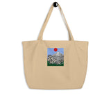 Japanese Mount Fuji Sunrise Large Organic Cotton Canvas Tote Bag | Johnnyinthe56 Art